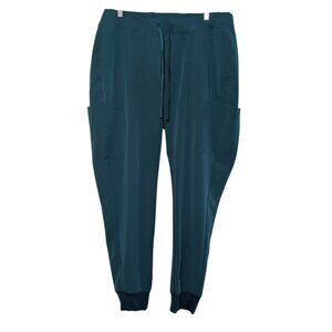Mandala Women's Jogger Scrub Pants, Caribbean Blue, Size Large